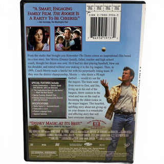 The Rookie DVD 2002 Dennis Quaid Disney Baseball True Story Widescreen