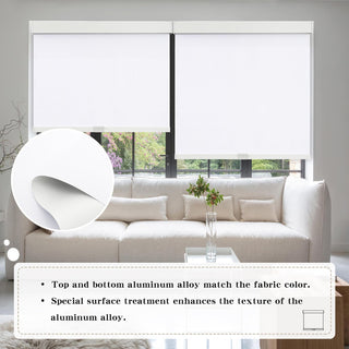 SUNOFF Cordless Blackout Roller Shade Blind 48" W x 80" L – Matte Black