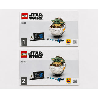 LEGO Star Wars 75403 Grogu Hover Pram Instruction Manuals Books 1 & 2 ONLY