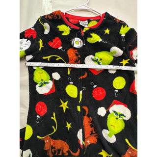 Dr Seuss The Grinch Union Suit Pajamas Womens L 12-14 Drop Seat NWT Christmas