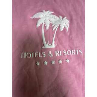 BoohooMAN Hotels & Resorts Palm Tree Oversized T-Shirt Pink Men’s M NWT