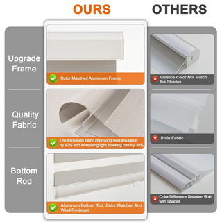 Cordless Zebra Window Blind with Heat Insulation and Light Blocking