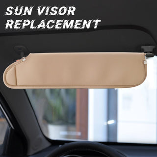 Beige Car Sun Visor Replacement Left Driver Side 30” x 6” Universal Vanity Shade