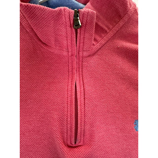 IZOD Men's XL Quarter-Zip Pullover Light Blue Long Sleeve Cotton Blend S2022