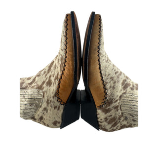 Rio Lata Cowhide Hair On Hide Western Ankle Boots Pointed Toe Made Mexico
