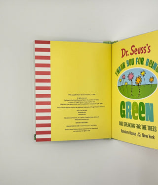 Dr. Seuss’s “Thank You for Being Green” 🌱🌍 Hardcover 2021 | Lorax | Eco Kid