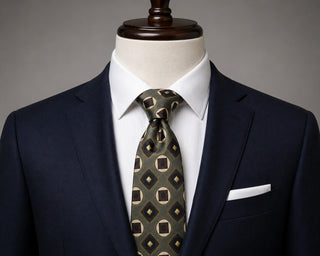Alexander Julian Colours Men's Silk Tie with Geometric Pattern