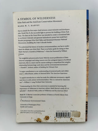 A Symbol of Wilderness Echo Park Conservation Movement Harvey PB 2000