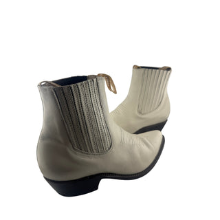 Potro Salvaje Womens Western Ankle Boots 7.5-8 Ivory Leather Made in Mexico