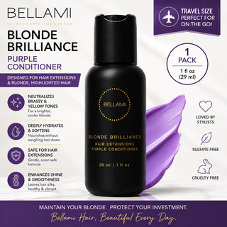 Bellami Blonde Brilliance Purple Conditioner Hair Extensions Travel 1oz NEW