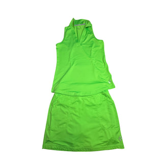 Jofit Women's S Neon Green Golf Polo Skort 2 Piece Performance Outfit