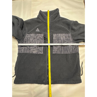 Nike ACG Fleece Jacket Men’s Small Black Gray Full Zip Y2K Outdoor Gorpcore