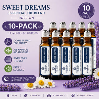10-Pack Vitality Extracts Sweet Dreams Essential Oil Roll On 10mL Pure Blend