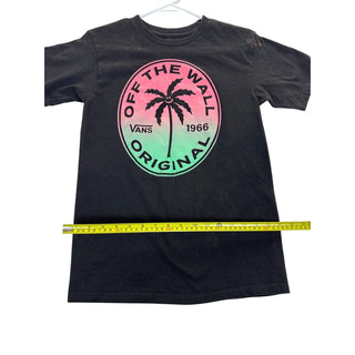 Vans T-Shirt Men’s Small Off the Wall Original Palm Tree Graphic Black Tee 1966