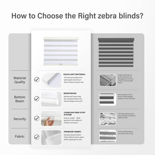Cordless Zebra Roller Blinds with Durable Polyester Fabric and Reinforced Bottom