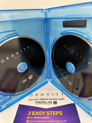 Gravity Blu-ray DVD Combo Sandra Bullock George Clooney Sci-Fi Thriller 2013