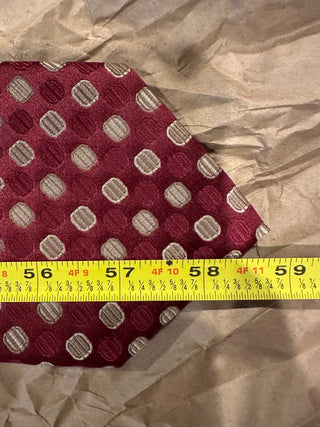 Jones New York Men's Burgundy Polka Dot Silk Tie