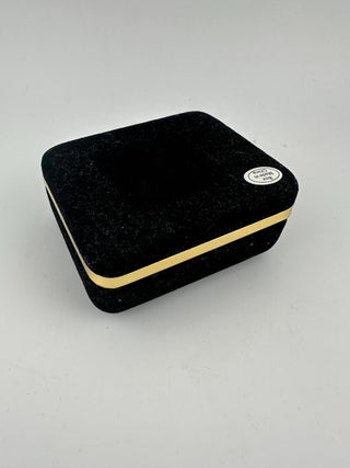 Men's Classic Black and Silver Rectangular Cufflinks/Black