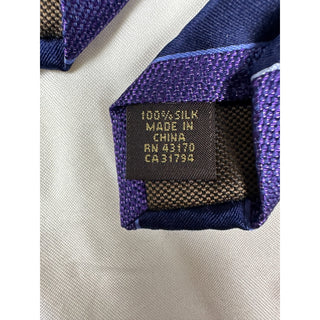 Tasso Elba Men's Purple Stripe Self Tied Classic 100% Silk Tie 58"