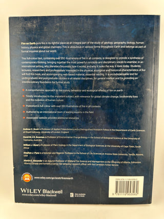 Fire on Earth: An Introduction by Andrew C. Scott, David M.J.S. Bowman, WilliamJ