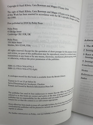 Race and Immigration Kibria Bowman O’Leary Polity Press Sociology Paperback