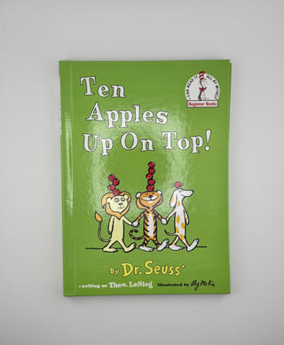 📚🍎 Ten Apples Up On Top! by Dr. Seuss – Hardcover Beginner Book 🍏🐯🐶