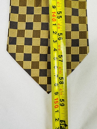 Valerio Garati Handmade Pure Silk Checkerboard Pattern Tie