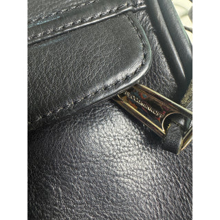 Rebecca Minkoff Mini MAC Black Leather Crossbody Bag Gold Chain Studded Strap