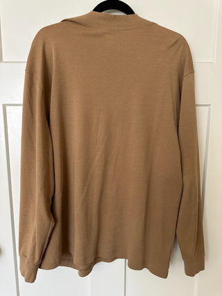 Roundtree & Yorke Men's XL Long Sleeve Cotton Shirt Tan Crew
