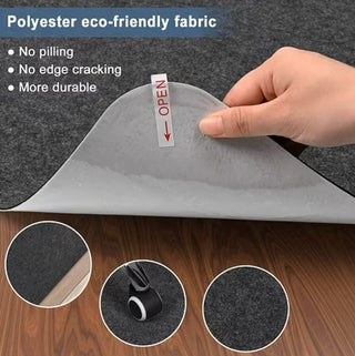 55"x35" Office Chair Mat for Hardwood Floors Non Slip Floor Protector Dark Gray