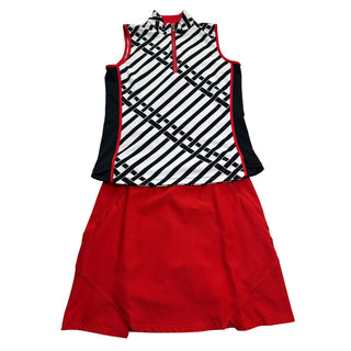 EP Pro Tail Women's Golf Outfit Size S/6 Sleeveless Top Skort Red Black