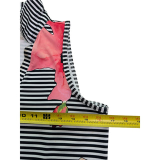 Jofit Women's S Golf Outfit Floral Striped Sleeveless Polo Coral Skort Set