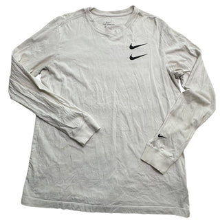 Nike The Nike Tee Long Sleeve White Cotton Shirt Size L