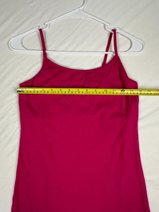 Active Basic Women's Pink Spaghetti Strap Tank Top, Medium