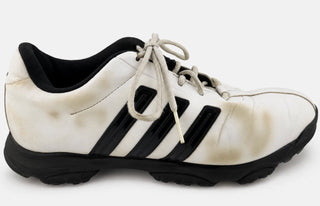Adidas Tour360 Golf Shoes Mens US 10 White Black Softspikes Leather Waterproof