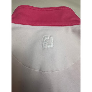 FootJoy Women’s M Pink White Full Zip Golf Jacket Performance Athletic FJ