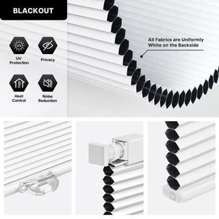 LazBlinds 31.5x48 No Drill Cordless Blackout Cellular Shade Silver White