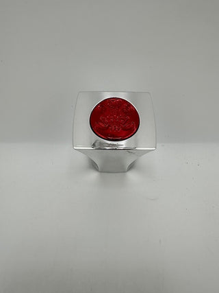 Premium Silver Square Cap Round Red Seal Old Style Gen 1/2