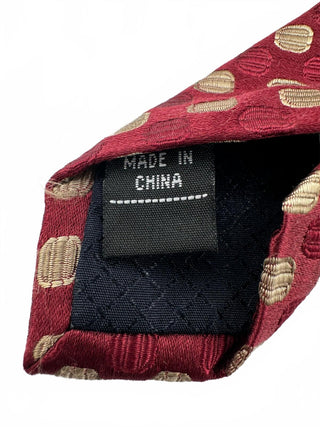 Jones New York Men's Burgundy Polka Dot Silk Tie