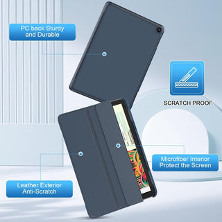 SANROEIT Case for Amazon Fire HD 8 & HD 8 Plus 2024/2022/2020 Auto Wake Navy