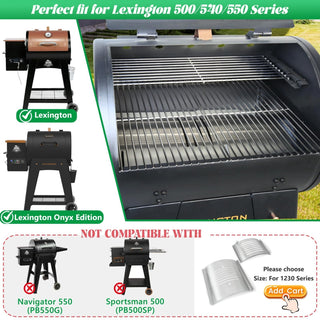 Pit Boss Lexington Flame Broiler Kit 500 540 550 PB500NX Drip Tray Heat Plate