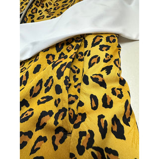 Greg Norman Solar XP Women S Leopard Print Reversible Golf Vest White 1/4 Zip