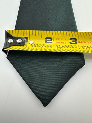 Vintage Green Polyester Necktie Textured Abstract Bubble Pattern Classic 3"
