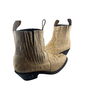 Denver Boots 7.5-8 Croc Embossed Cowhide Leather Western Ankle Boots Mexico
