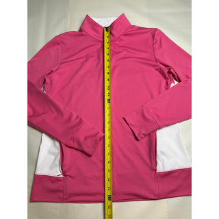 FootJoy Women’s M Pink White Full Zip Golf Jacket Performance Athletic FJ
