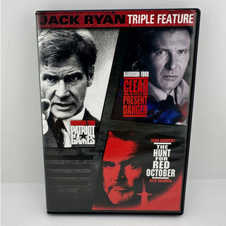 Jack Ryan Triple Feature DVD Hunt Red October Patriot Games Clear Present Danger