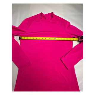 Layer 8 Performance Womens L Hot Pink Qwick Dry Mock Neck Long Sleeve Active Top