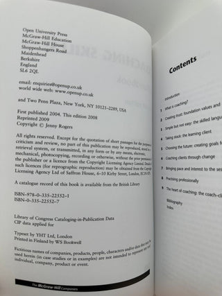 Coaching Skills Jenny Rogers 2nd Ed Leadership Handbook