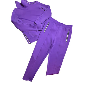 CEGOLFS Womens Small Purple 2 Piece Golf Track Suit Pullover Pants