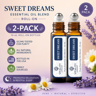 2-Pack Vitality Extracts Sweet Dreams Essential Oil Roll On 10mL Pure Blend